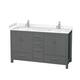 Option Dark Gray / Carrara Cultured Marble Top / Brushed