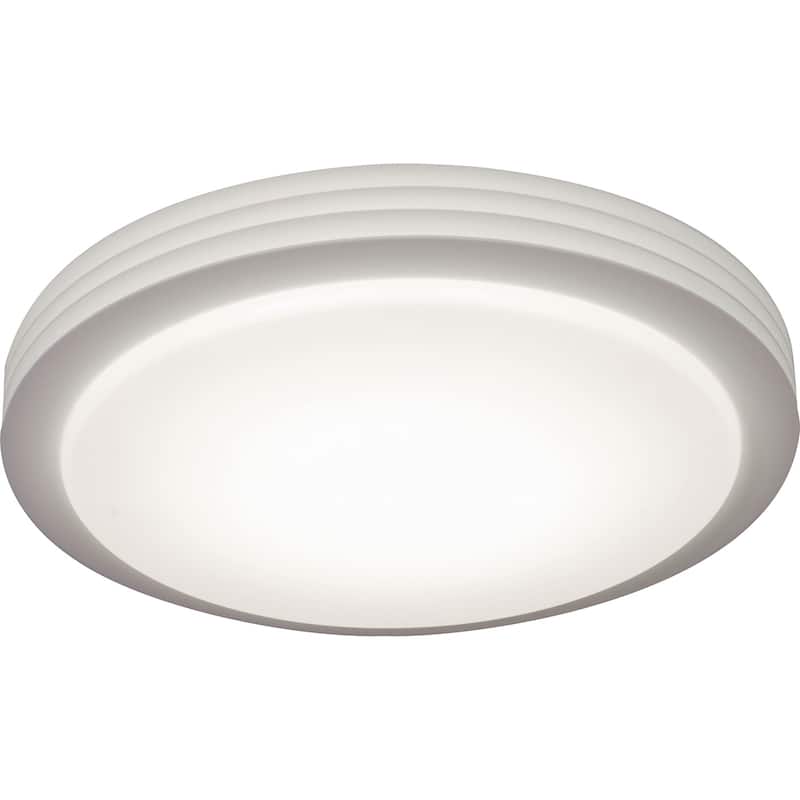 Lenox 23-inch White LED Flush Mount, White Acrylic Shade - N/A