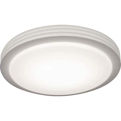 Lenox 23-inch White LED Flush Mount, White Acrylic Shade