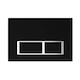 Option Black Rectangular - Push Plates (Plastic)