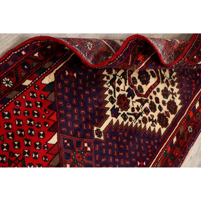 Geometric Hamedan Persian Traditional Area Rug Wool Hand-knotted - 3'2" x 5'8"