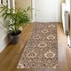 preview thumbnail 37 of 125, Miranda Haus Oriental Traditional Floral Damask Indoor Area Rug 2'7" x 10' - Light Blue