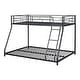 preview thumbnail 9 of 10, Furniture of America Landers Modern Twin over Full Metal Bunk Bed with Attached Angled Ladder