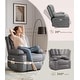 preview thumbnail 59 of 73, Oversized power recliner with heat, massage, 360 degrees swivel, and cup holder.