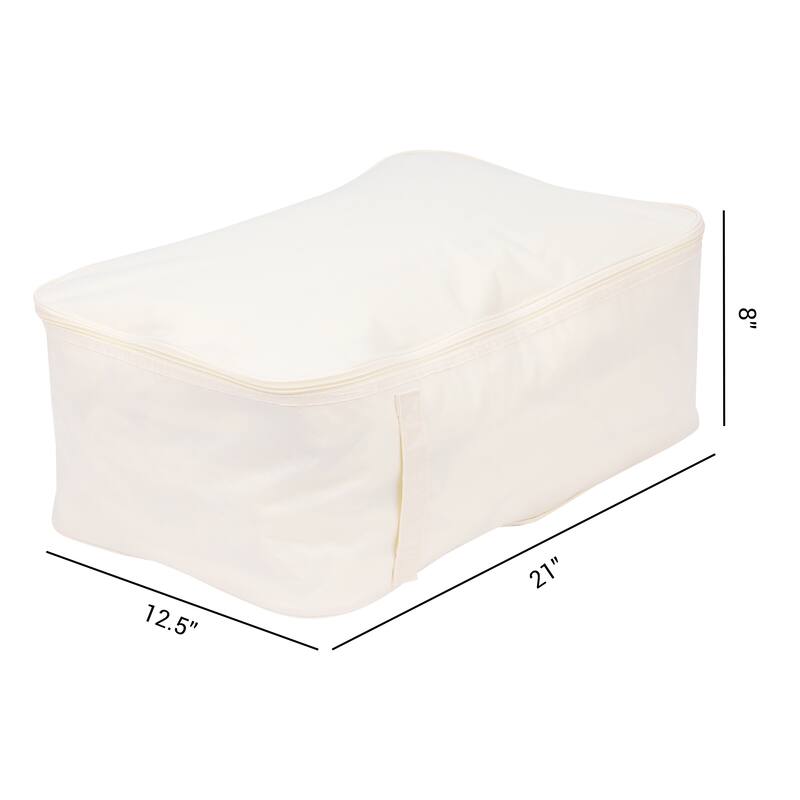 1 Pack Clothes Storage,Storage Bags,Moving Bags for Organizing Bedroom,Clothing,Closet Organizers and Storage with Handles - Beige - 21*12.5*8in