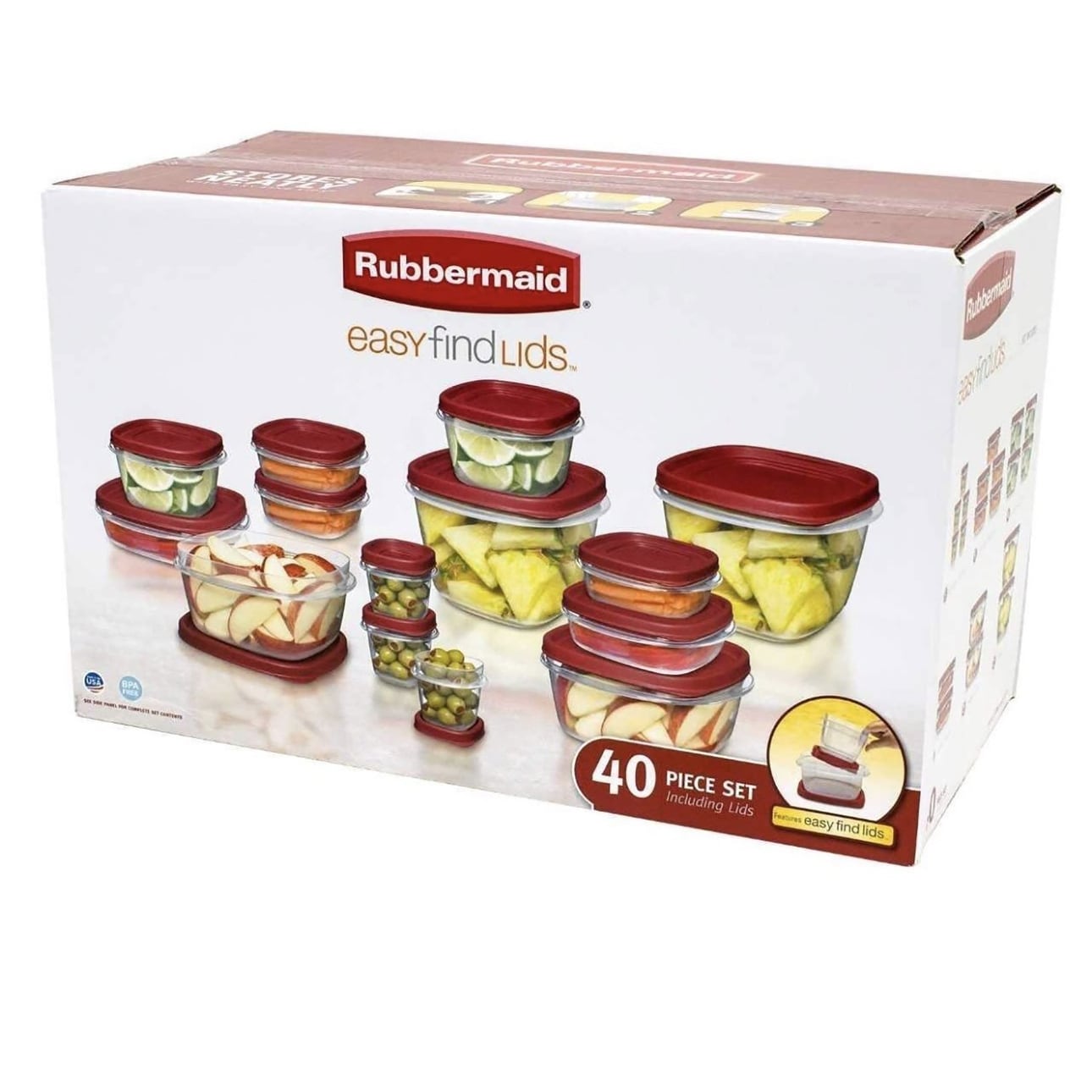 Rubbermaid Easy Find Lids Food Storage Container Set 36 PC