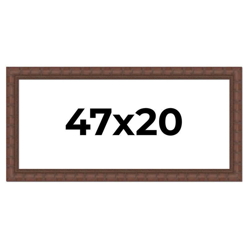 47x20 Frame Pewter Solid Wood Picture Frame Width 1.625 Inches | Interior Frame Depth 0.6875 Inches