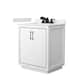 Option White / White Cultured Marble Top / Matte Black