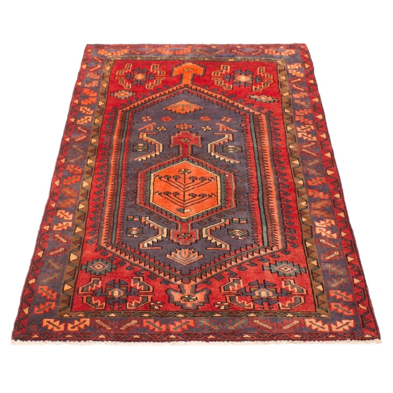 ECARPETGALLERY Hand-knotted Andelz Red Wool Rug - 3'11 x 6'9