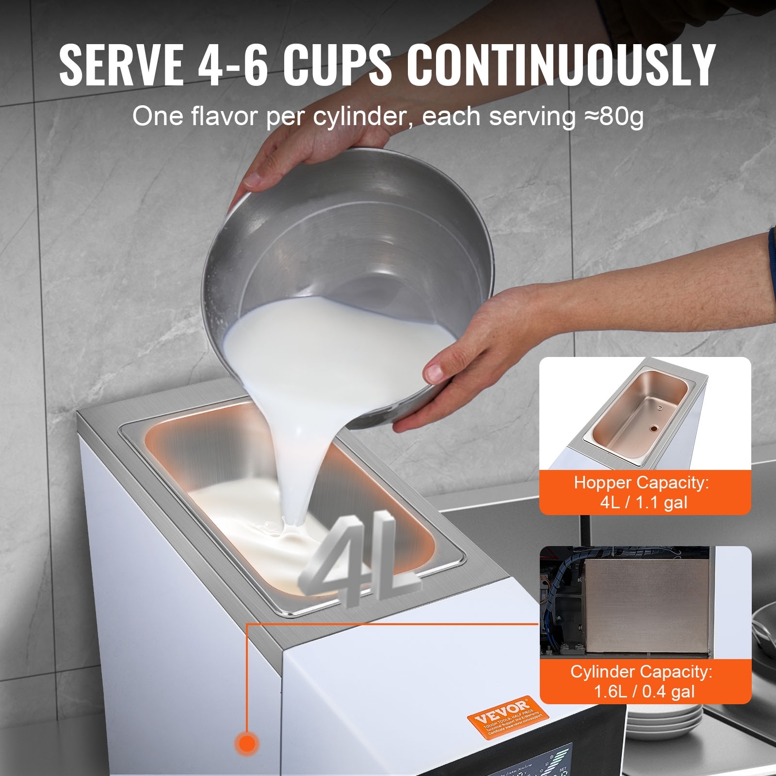 VEVOR Commercial Ice Cream Machine 1 3Flavor Countertop Soft Serve Ice Cream Maker Bed Bath Beyond 40356487