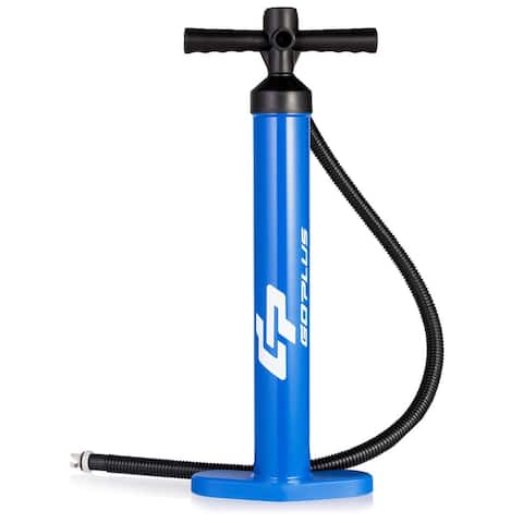 Double Action Manual inflation SUP Hand Pump with Gauge - Blue