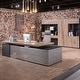 preview thumbnail 16 of 34, L-Shaped Executive Desk Adjustable Height with Universal Charging Ports Drawers and Cable Management