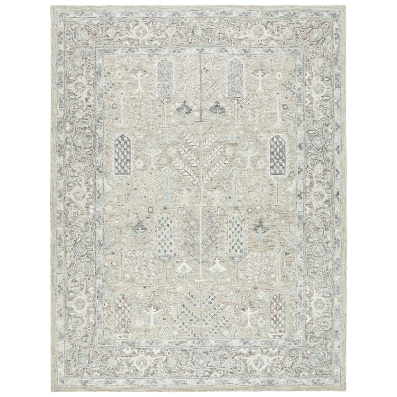 SAFAVIEH Handmade Metro Lorenzina French Country Wool Rug - 8' x 10' - Grey/Ivory