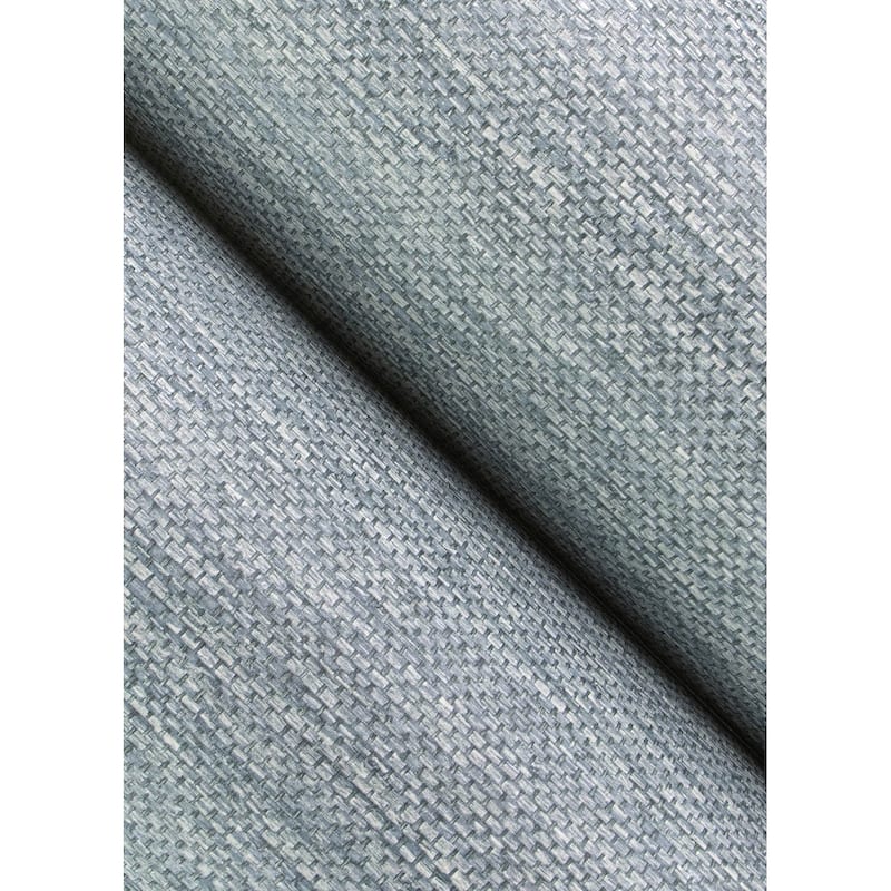 A-Street Prints Malin Denim Faux Grasscloth Wallpaper