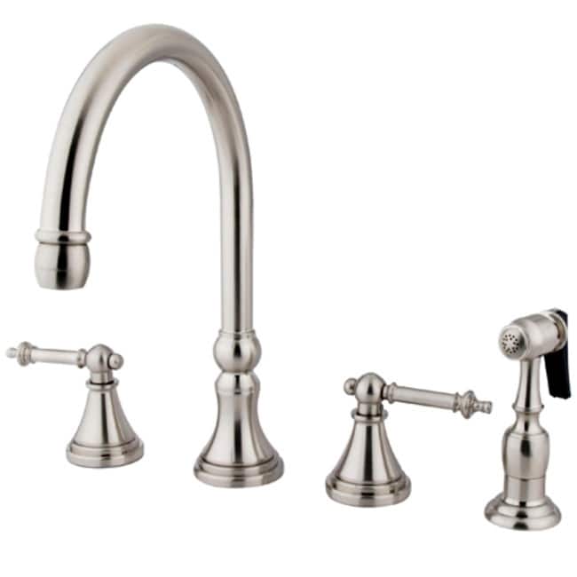 Kingston Brass Templeton Widespread Kitchen Faucet with Metal Lever