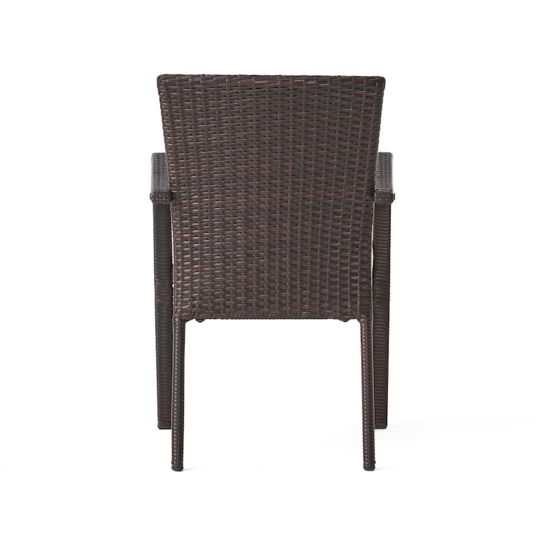 Palmers Outdoor 5-piece Wicker Dining Set with Cushions by Christopher Knight Home