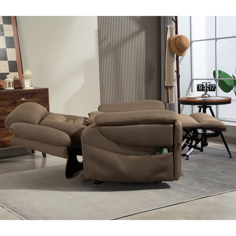 Flagship Dual Motor 28" W Oversized Power Lift Recliner Chair