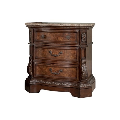 Ledelle Brown Three Drawer Night Stand B705-93 Ledelle Brown Three Drawer Night Stand