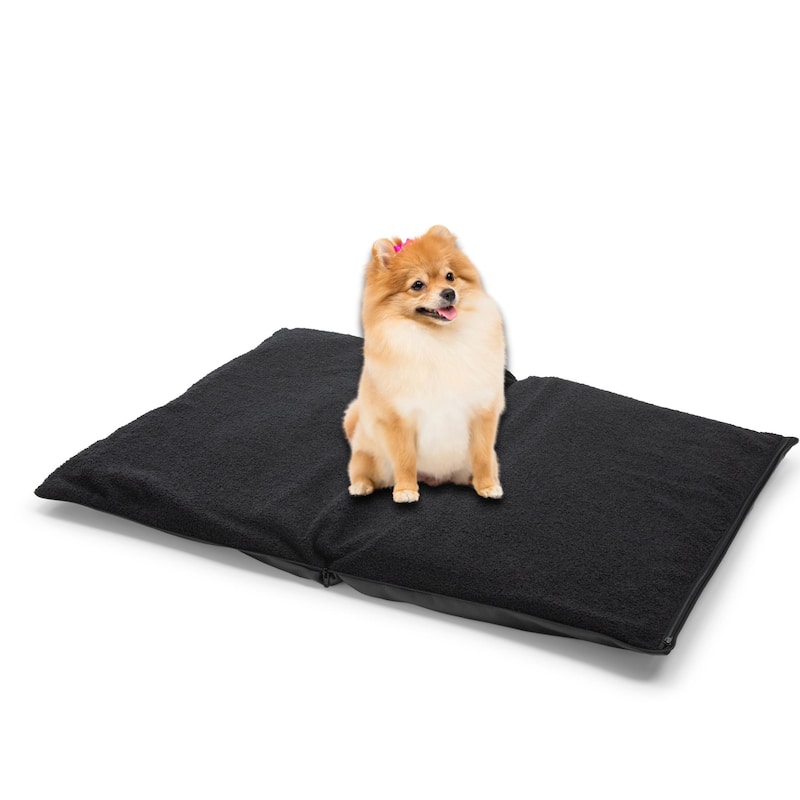Pet Carry Bag - Pet Carrier Dogs & Cats - Unfolding Pet Bed/Mattress - Black - 35" x 27"