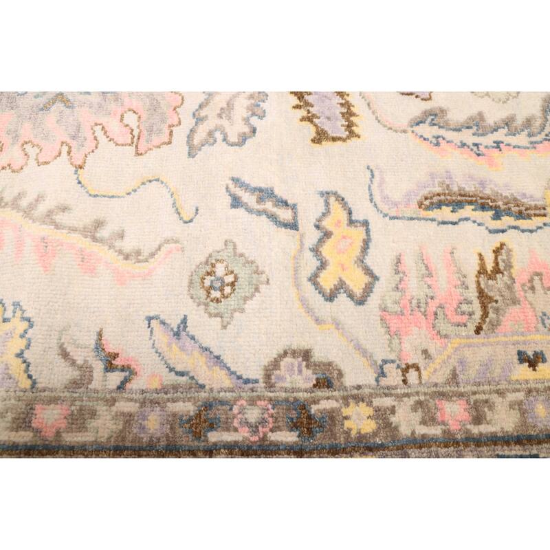 ECARPETGALLERY Hand-knotted Modern Oushak Light Blue Wool Rug - 8'0 x 10'0