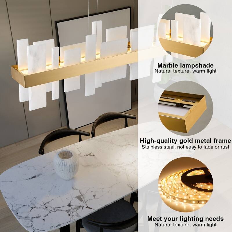 KAYLA 31 in. 8-Lights Drum Gold Chandelier With Alabaster Shade Chandelier