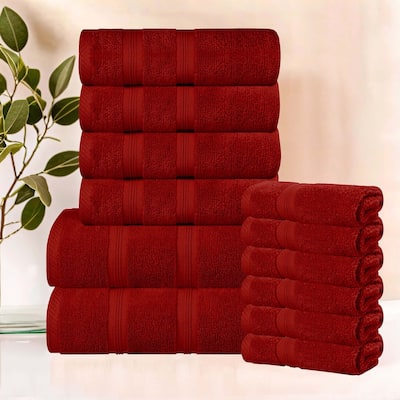 Superior Smart Dry Zero Twist Cotton 12-Piece Assorted Towel Set