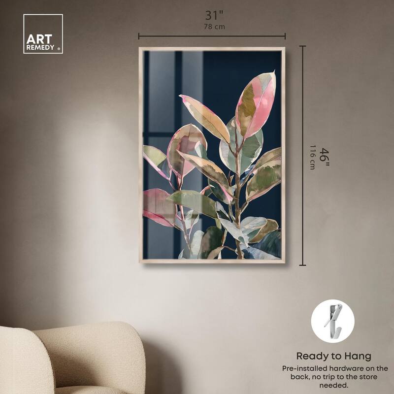 Fuchsia Frond II Shadowbox by Art Remedy