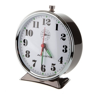 Acu-Rite 15607 Vintage Alarm Clock, Black Nickel - Bed Bath & Beyond ...