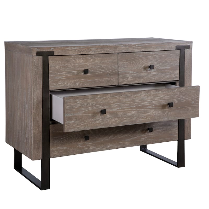 Uttermost 25748 Gabriel 42" Wide 4 Drawer Oak Veneer Dresser