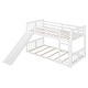 preview thumbnail 5 of 25, Twin Over Twin Bunk Bed Floor Bunk Bed with Slide and Ladder
