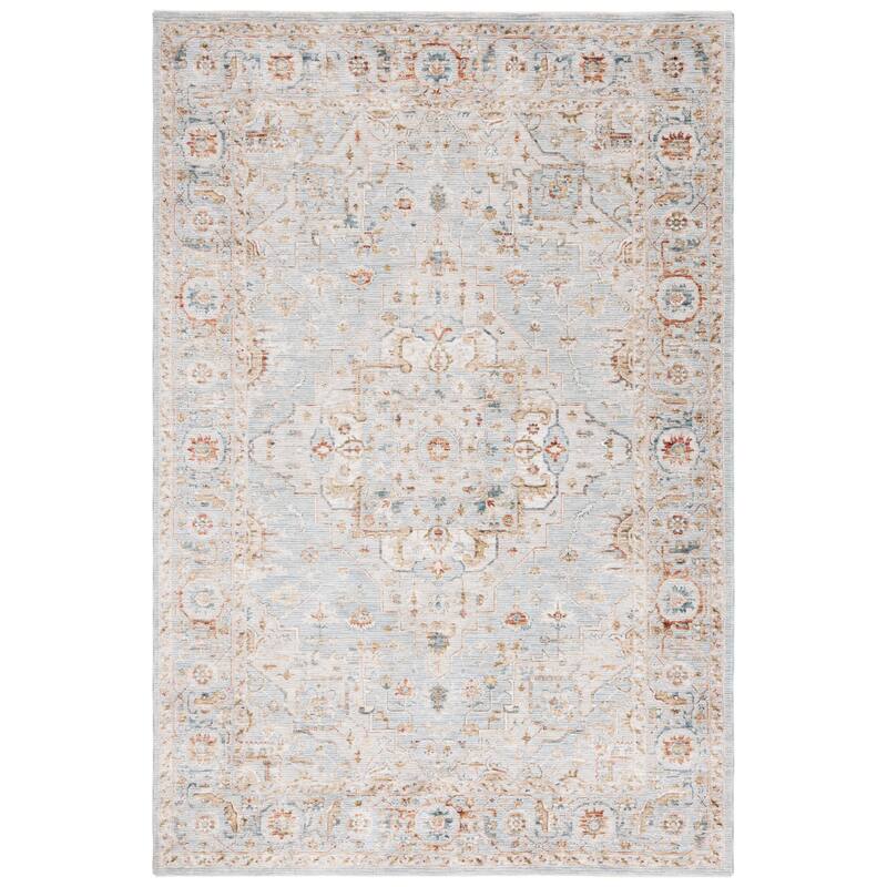 SAFAVIEH Persian Aliciya Traditional Polyester Rug - 8' x 10' - Blue/Grey