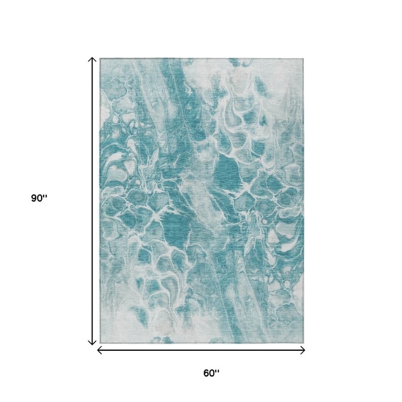 HomeRoots Abstract Transitional Rectangle Outdoor Rug