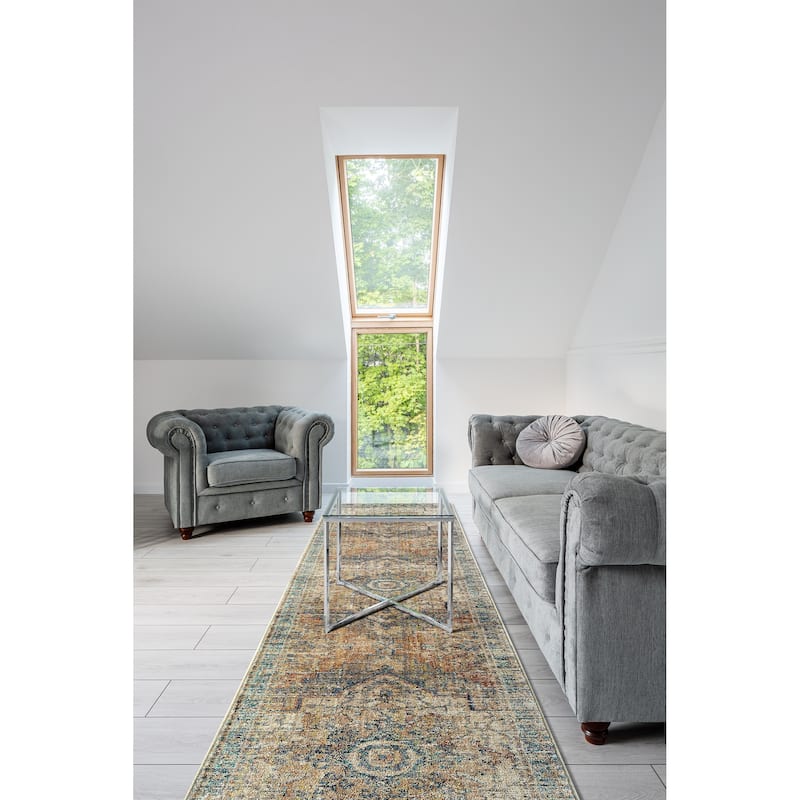 Contemporary Transitional Oriental Textured Distressed Cut Pile Rectangle Area Rug - 7.10x10.10
