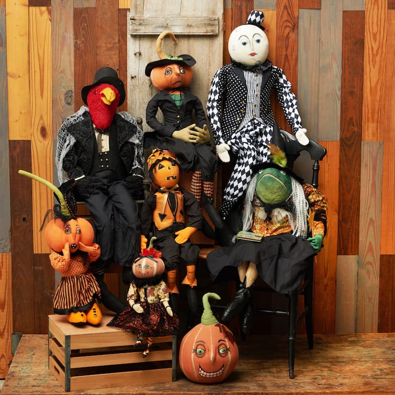 Prue Sorceress Witch Joe Spencer Gathered Traditions Soft Art Doll Fall Autumn Halloween Harvest Figure Figurine