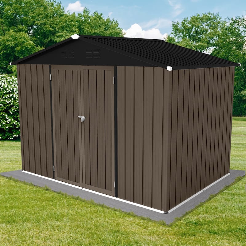 10'x12' Metal Outdoor Shed Organizer & Garden Storage