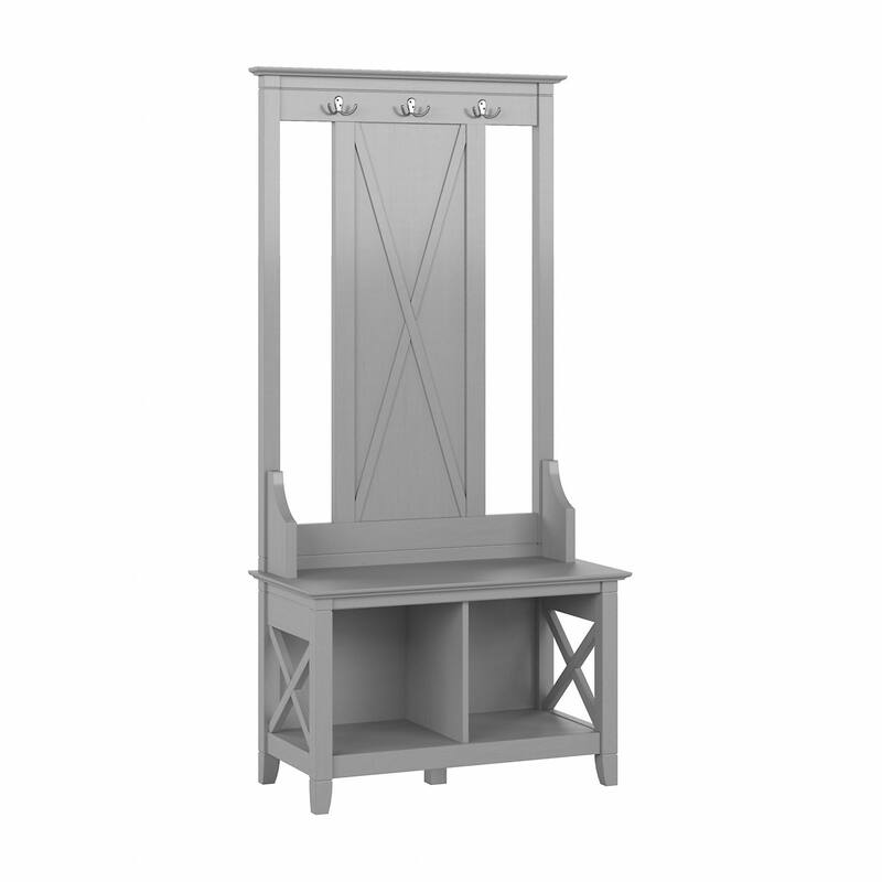 Key West Hall Tree with Shoe Storage Bench by Bush Furniture