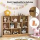 preview thumbnail 14 of 21, 41 inches Wooden Toy Storage Organizer with 10 Cubes for Classroom Daycare Nursery Kindergarten - 55" x 9.5" x 41" (L x W x H)
