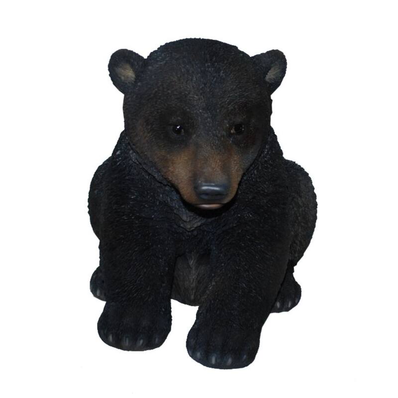 15.5" Sitting Bear Cub Outdoor Garden Statue