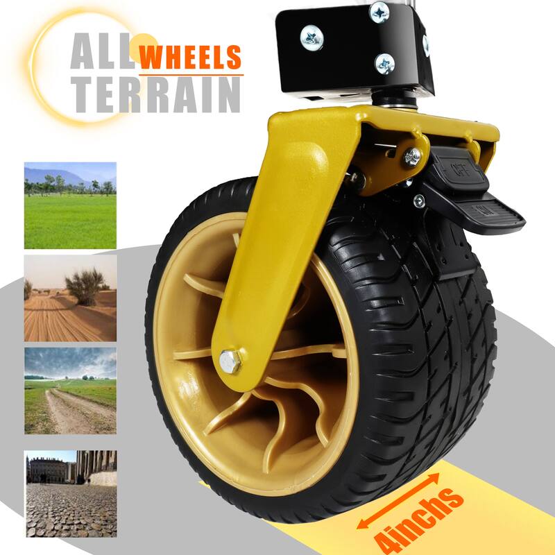 67-1/2in Extra long large Heavy Duty Utility Beach Wagons with Opened Tailgate and All-Terrain Wheels, 480lbs Capacity