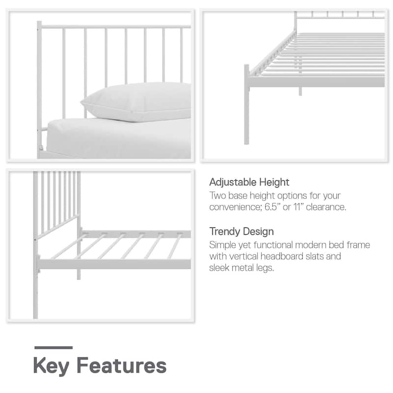 RealRooms Ares Adjustable Height Metal Bed Frame