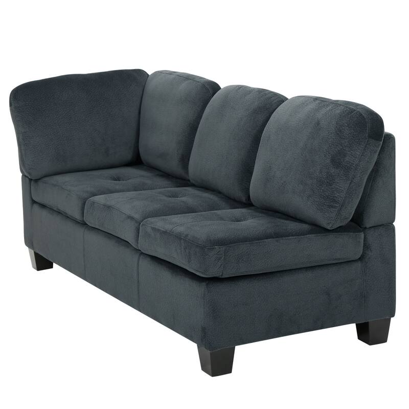 Charcoal Fabric Sofa, 102x71x36 inches, 171 lbs, Modern Design