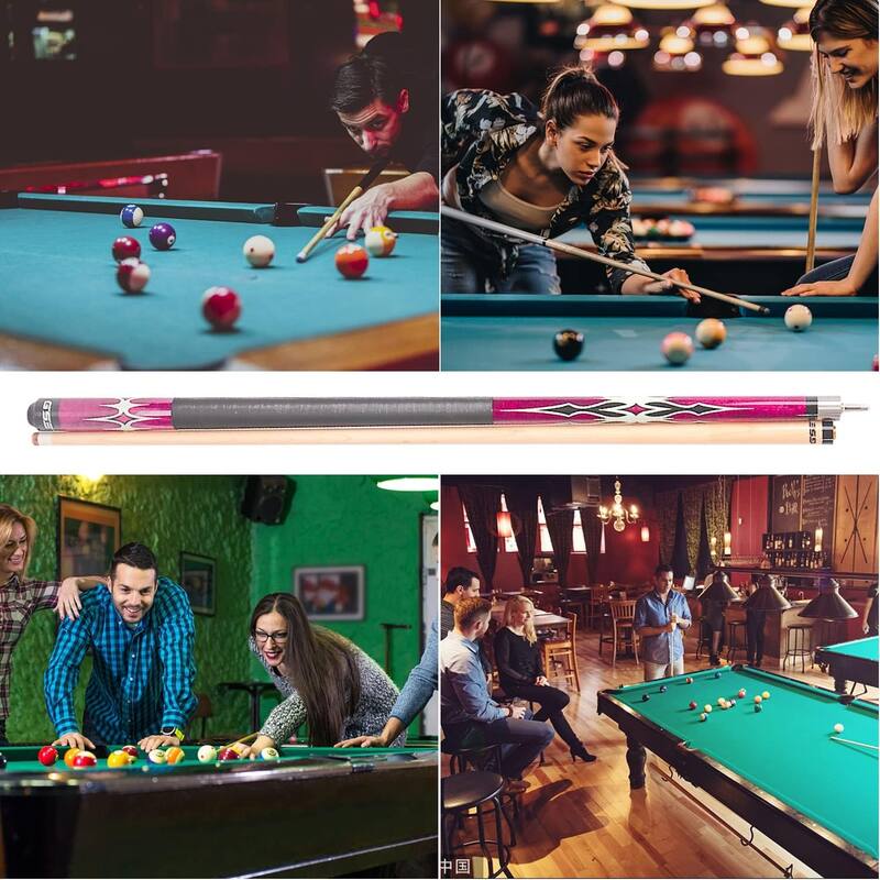 GSE™ 58" 2-Piece Canadian Maple Hardwood Billiard Pool Cue Stick for Men/Women.Great for House Game Room or Commercial Bar Use