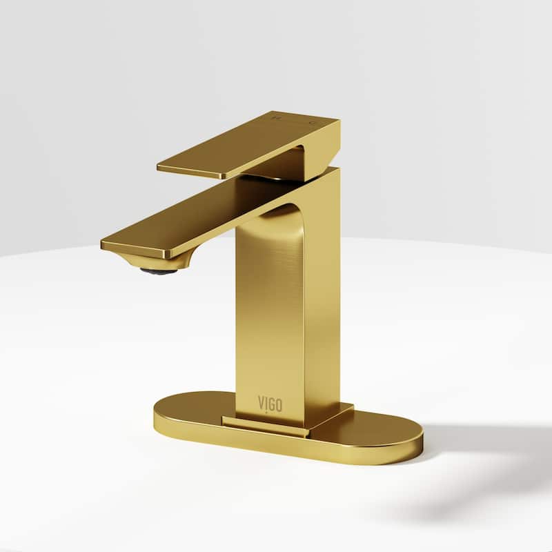 VIGO Dunn 6" H Single Handle Single Hole Bathroom Faucet