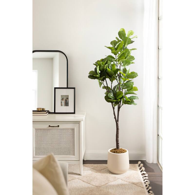 Kate and Laurel Fidmont Faux Fiddle Fig Tree
