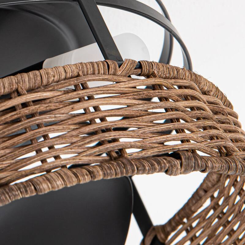 13" 3-Light 3-Blade Rustic Farmhouse Ceiling Fan with Light