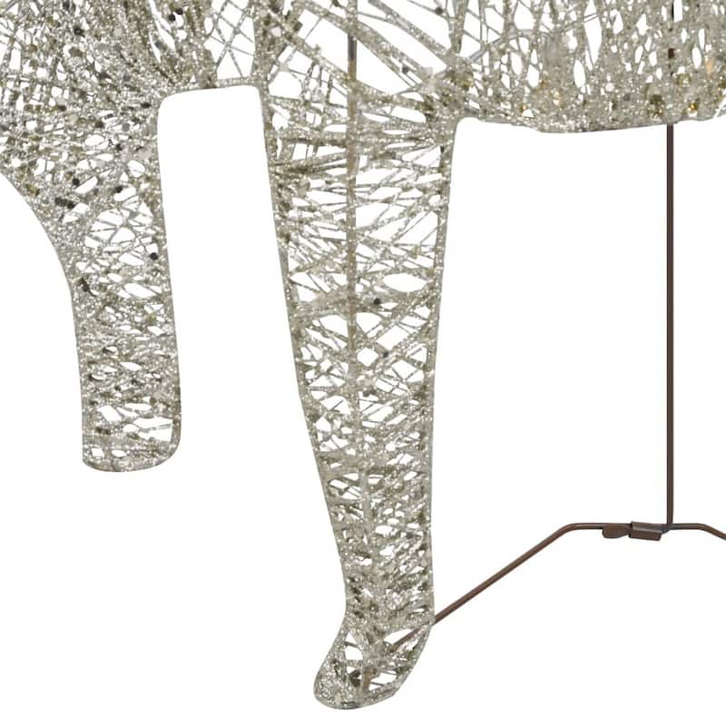 Garden 4pc Outdoor Reindeer Christmas Decoration, 80 Gold Yellow LEDs