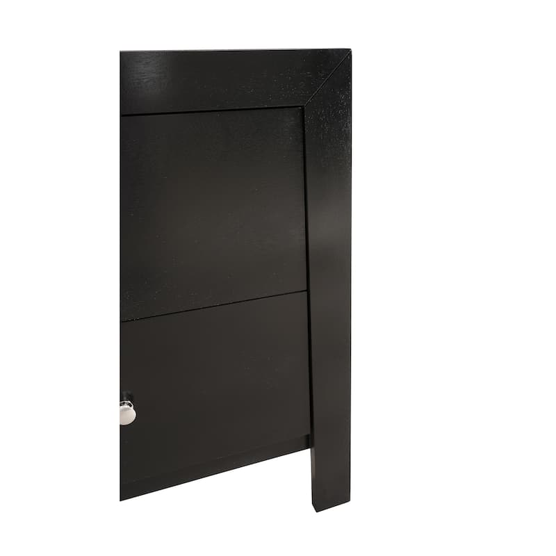 Stylish Black Premium Nightstand with Two Drawer Storage