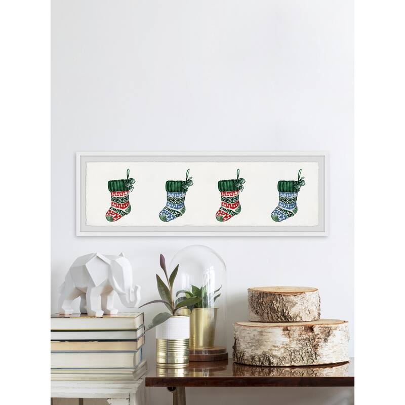 'Waiting for Santa' Framed Painting Print