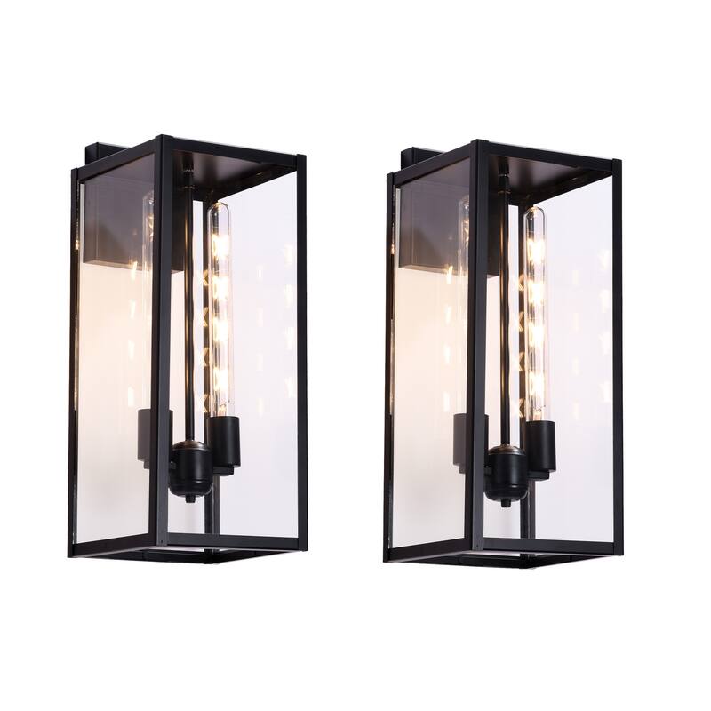 Large Medium Iron Rectangular Outdoor Wall Light