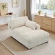 preview thumbnail 162 of 174, 41" W Plush Corduroy Chaise Lounge with Pillows